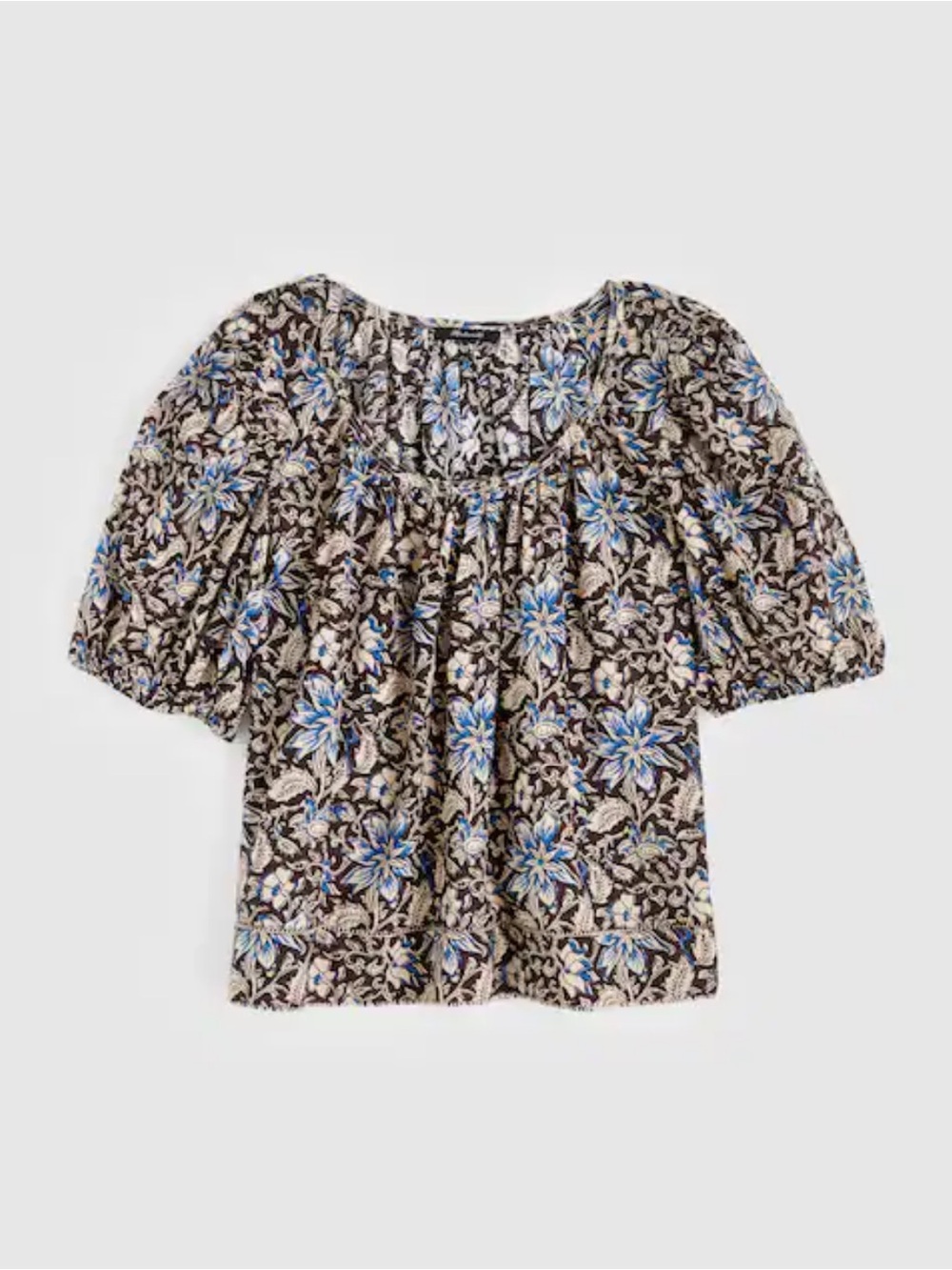 Madewell Puff-Sleeve Scoopneck Top